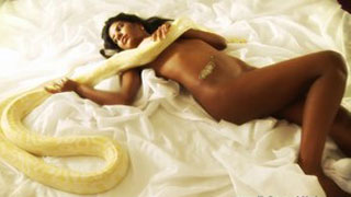 Beautiful Desi Babe Naked With a Python 